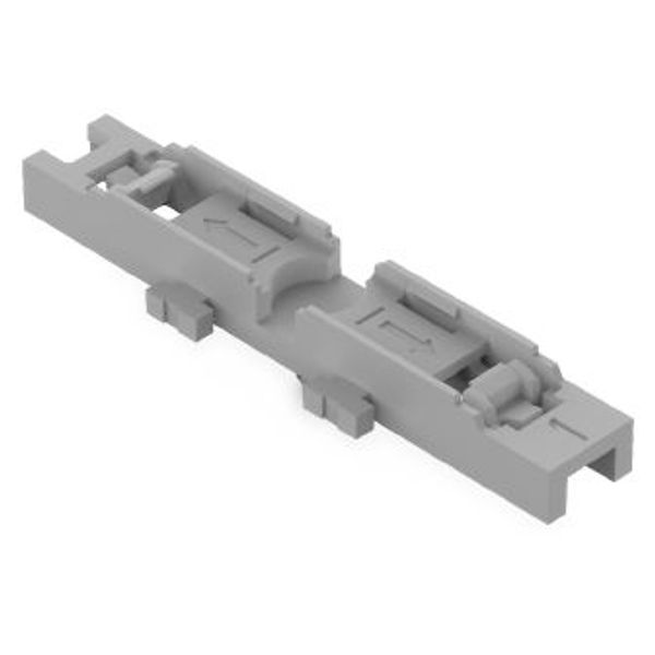 Mounting carrier 1-way for inline splicing connector with lever gray image 1