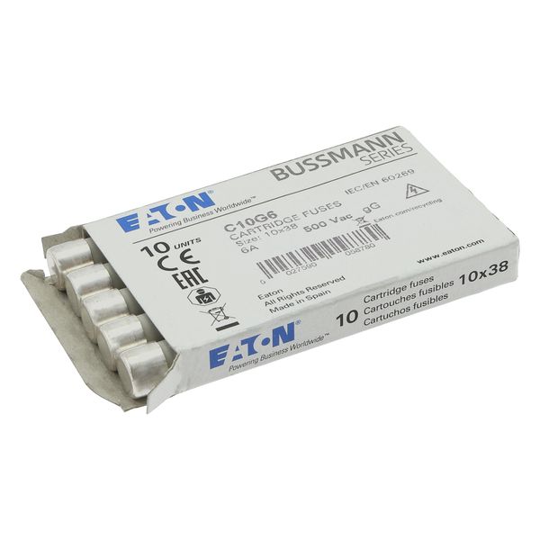 Fuse-link, LV, 6 A, AC 500 V, 10 x 38 mm, gL/gG, IEC image 15