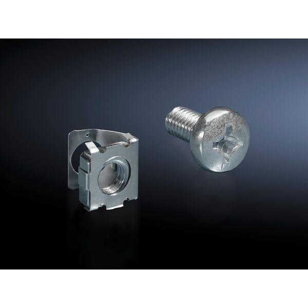 DK Spring nuts with screws, L:10 mm, M6, T-slot mounting angles image 3