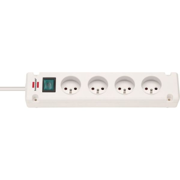 Bremounta extension lead 4-way white 1.5m H05VV-F 3G1.5 with switch *FR/BE* image 1