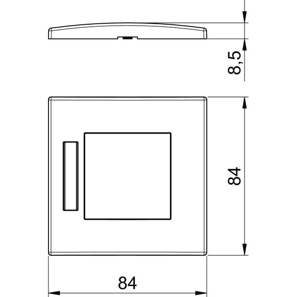 AR45-BF1 SWGR Cover frame for single Modul 45 84x84mm image 2