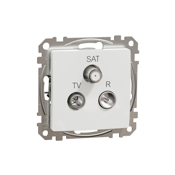 TV/R/SAT connector 4db, Sedna, White image 3