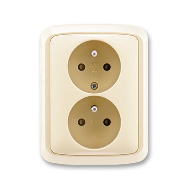 5583A-C02357 C Double socket outlet with earthing pins, shuttered, with turned upper cavity, with surge protection image 40