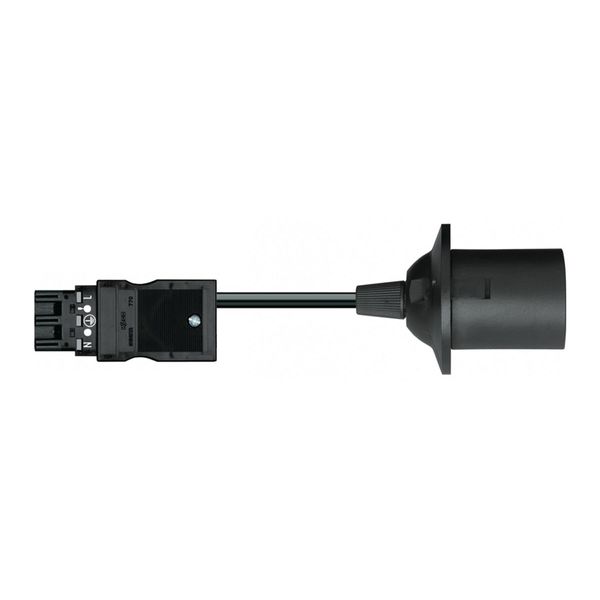 pre-assembled adapter cable Eca Plug/Lamp socket E 27 black image 2