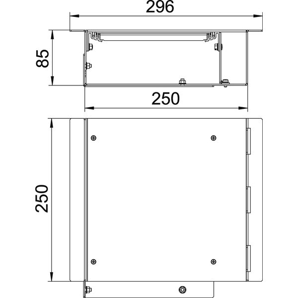 OKB WD 25085 Wall penetration with blanking lid 250x300x85 image 2