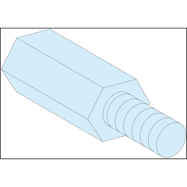 4 HEXAGONAL SPACERS M6 H23 image 1