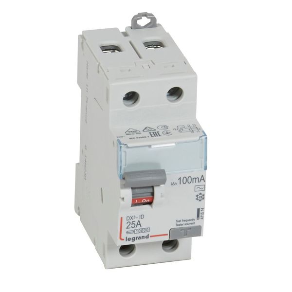 RCD DX³-ID - 2P - 230 V~ - 25 A - 100 mA - AC type image 1