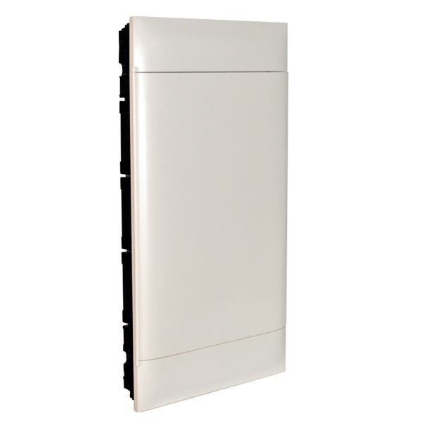 LEGRAND 4X12M FLUSH CABINET WHITE DOOR WITHOUT TERMINAL BLOCK FOR MASONRY WALL image 1