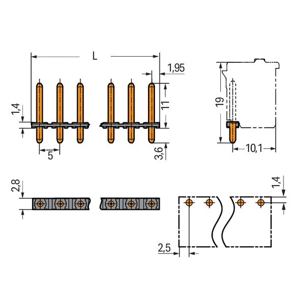 2092-1705 THT pin strip; 1.4 mm Ø solder pin; straight image 5