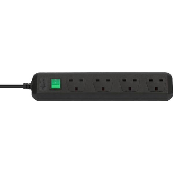 Eco-Line extension lead 4-way black 1,5m H05VV-F 3G1,25 *GB* image 1