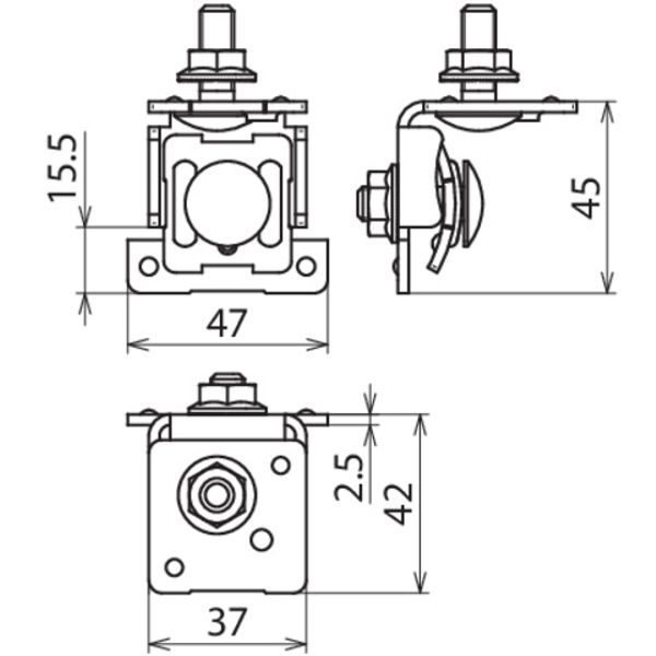 Holder f. metal roofs w. standing seam clamping range Fl 0.7-8mm  StSt image 2