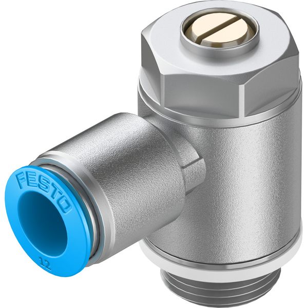 GRLA-1/2-QS-12-D One-way flow control valve image 1