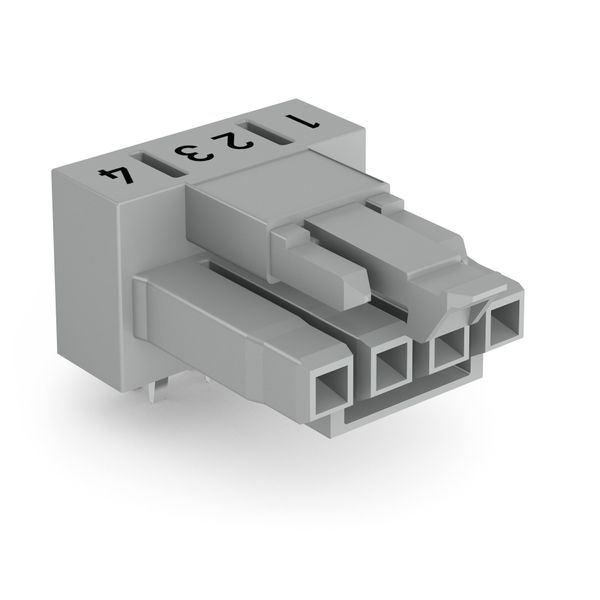 Socket for PCBs angled 4-pole gray image 1