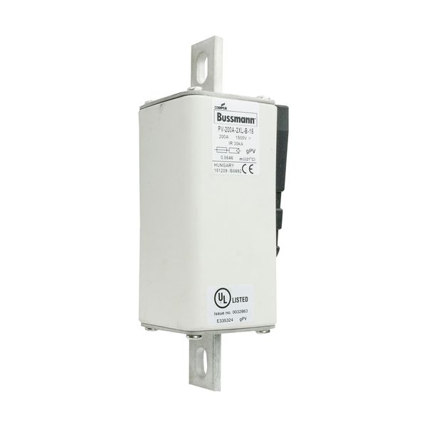 Fuse-link, high speed, 200 A, DC 1500 V, 2XL, 61 x 192 mm, gPV, IEC, UL, with indicator, bolt-in image 6