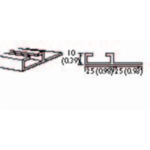 Allen-Bradley 440F-R1215 Safedge Rails - Aluminum Horiz.Lip, 2m image 1