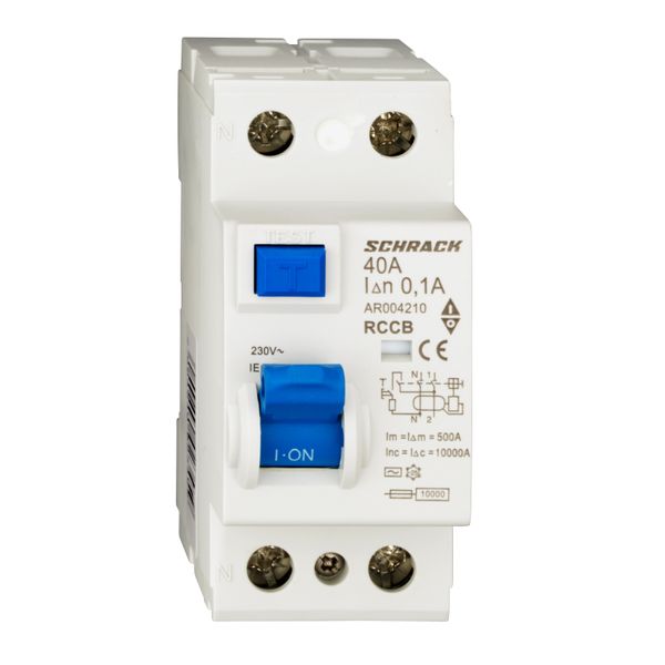 Residual Current Circuit Breaker 10kA, 40A, 2-pole, 100mA image 5