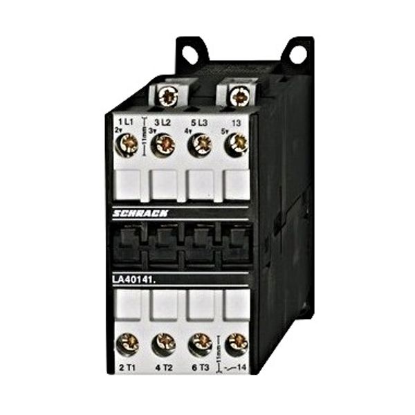 Contactor, 5,5kW, 24VDC, 3NO main, 1NO auxliliary contact image 1