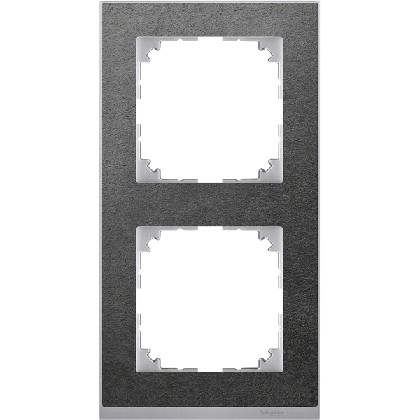 M-Pure Decor frame, 2-gang, slate image 4