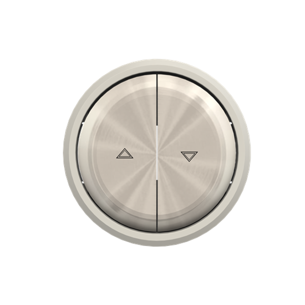 8644 CR Rocker for blind switch/push-button - Chrome Symbol "arrows" for Venetian blind, Two-part rocker Chrome - Skymoon image 1