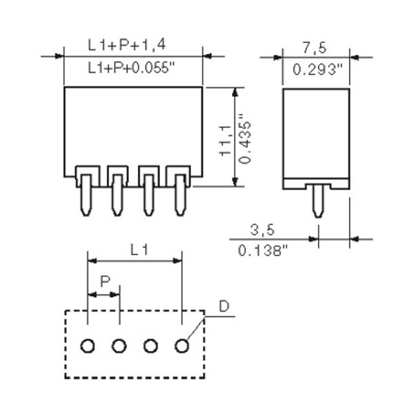 PCB plug-in connector (board connection), 3.50 mm, Number of poles: 12 image 4