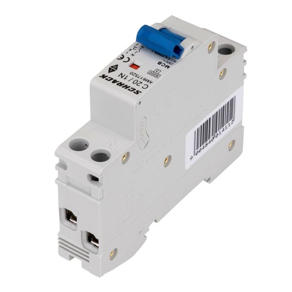 Miniature Circuit Breaker (MCB) AMPARO 6kA, C 20A, 1+N, 1MW image 4