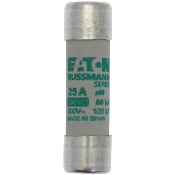 Fuse-link, LV, 25 A, AC 500 V, 14 x 51 mm, aM, IEC, with striker image 2