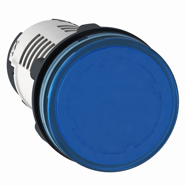 Harmony XB7, Monolithic pilot light, plastic, blue, Ø22, integral LED, 110...120 V AC image 1