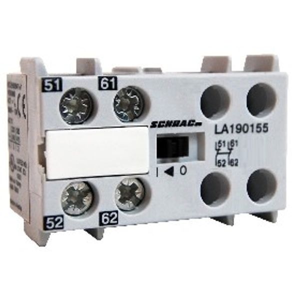 Auxiliary contact block for mini Contactors LA1, 2NC, HK02 image 1