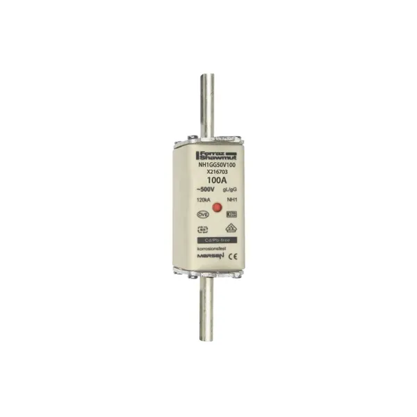 Fuse-link NH1 gG 500VAC 100A live tags Double indicator image 2