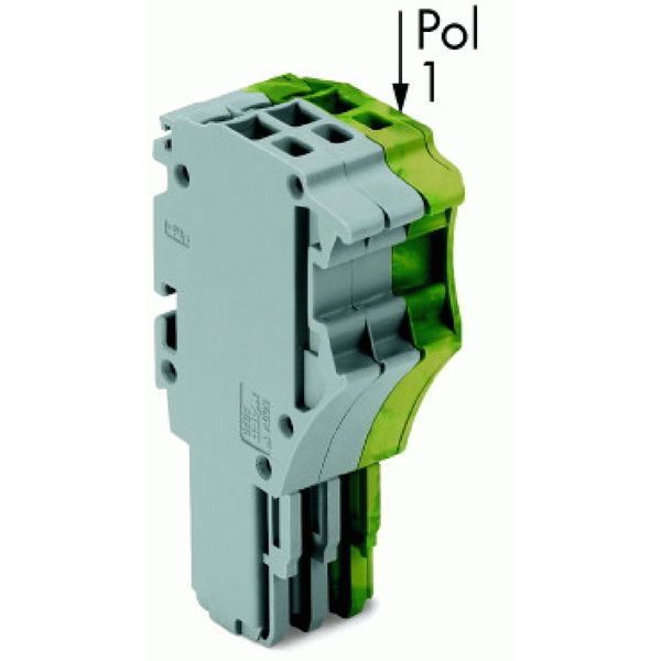 1-conductor female connector Push-in CAGE CLAMP® 1.5 mm² gray, green-y image 3