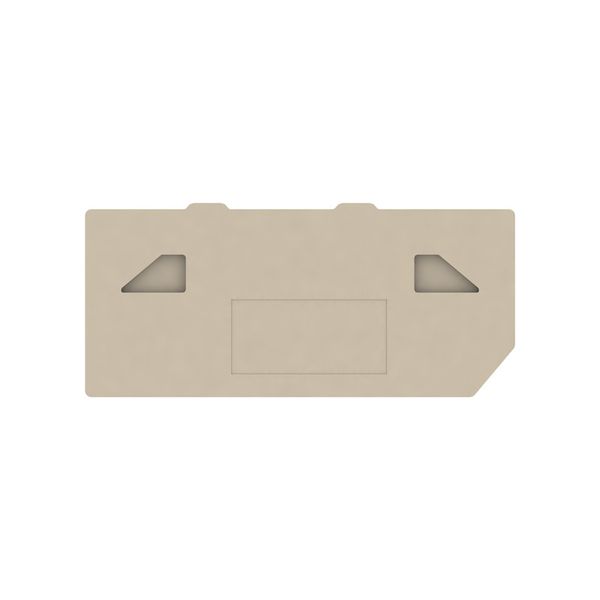 End plate (terminals), 69.1 mm x 2.5 mm, dark beige image 1