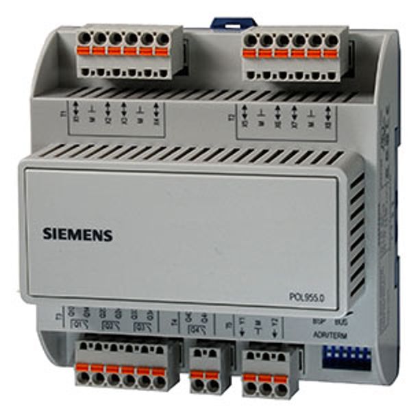 POL955.00/STD - Climatix POL955.00/STD I/O extension module; 24 VAC/DC; 14 I/O; Peripheral bus image 1