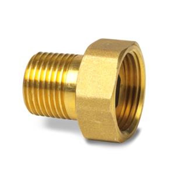 ALN14.152B - 6-port mPICV couplings DZR brass CW602N DN15 (2 pieces incl. gaskets) G ¾ " - R ½ " image 1