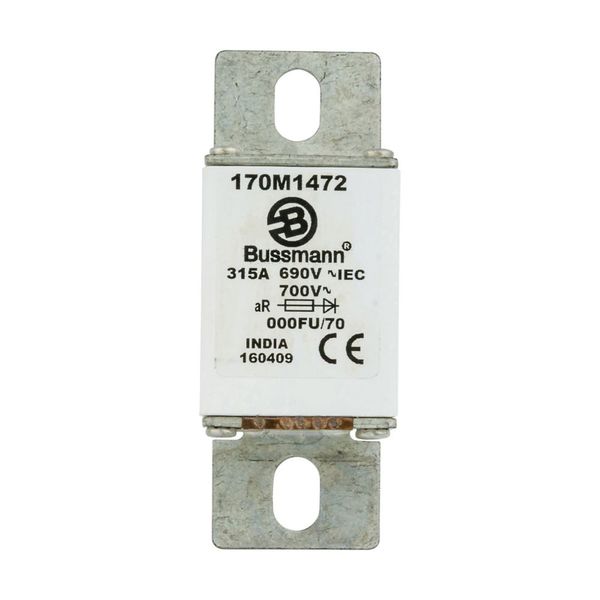 Fuse-link, high speed, 315 A, AC 690 V, size 000, 24 x 36 x 96 mm, aR, IEC image 6