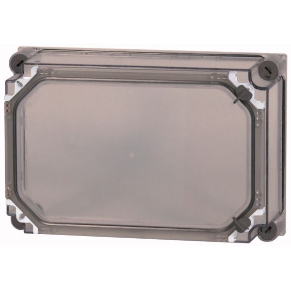Cap, + door, transparent smoky gray, HxWxD=250x375x100mm image 1