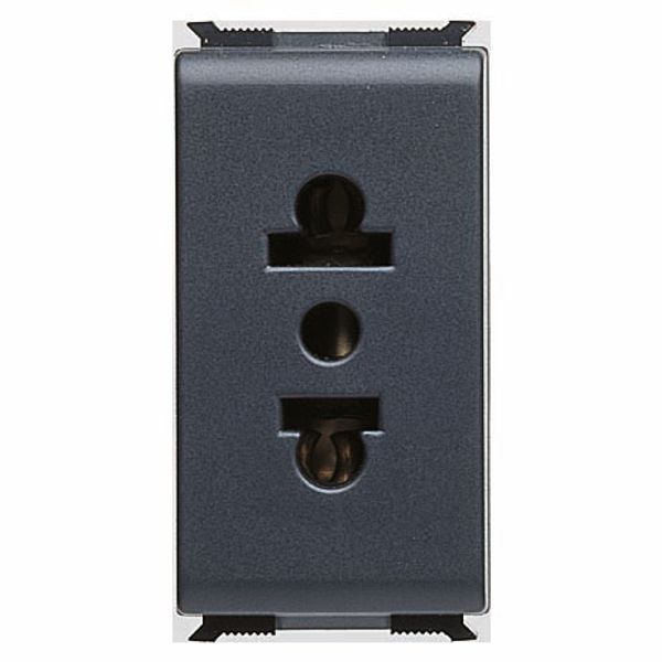 EURO AMERICAN STANDARD SOCKET-OUTLET - 250/125V ac - 2P+E 10/15A - 1 MODULE - PLAYBUS image 2