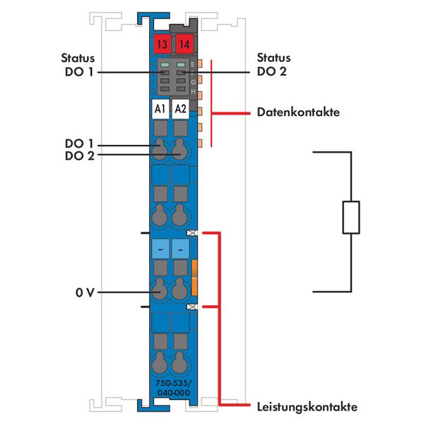 2-channel digital output 24 VDC Intrinsically safe blue image 4