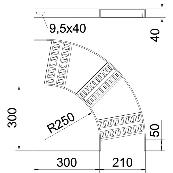 SLZB 90 200 FT 90° bend with Z-rung B210mm image 2