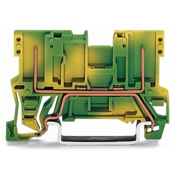 2-pin ground carrier terminal block for DIN-rail 35 x 15 and 35 x 7.5 image 1