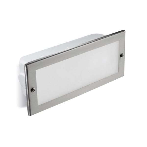 Recessed wall lighting IP44 Tamesis E27 15W Stainless steel image 1