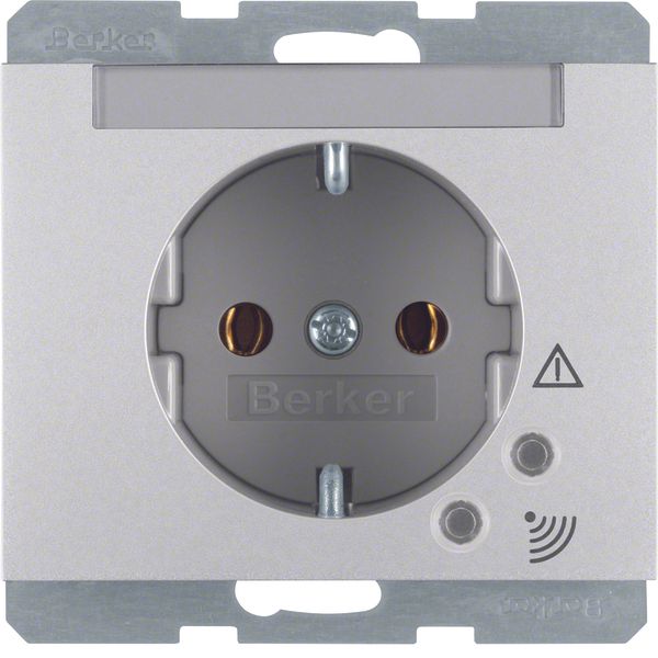 SCHUKO socket outlet with overvoltage protection and labelling field,  image 1