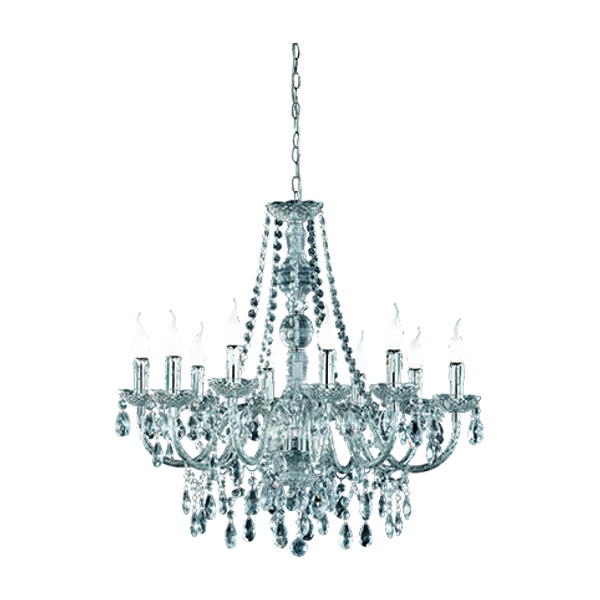 Luster chandelier 10-pc 10xE14 transparent image 1