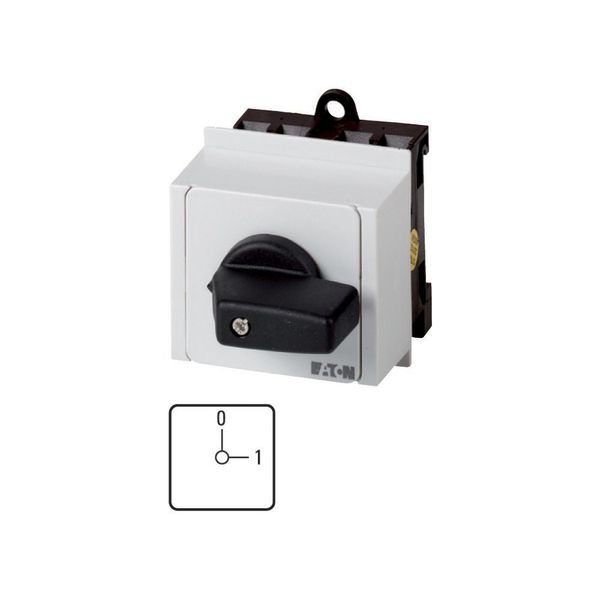 ON-OFF switches, T0, 20 A, service distribution board mounting, 1 contact unit(s), Contacts: 2, 90 °, maintained, 0-1, Design number 15482 image 1