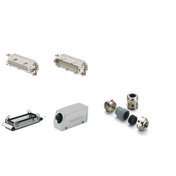 Industrial connectors (set), Series: HE, Screw connection, Size: 8, Nu image 1