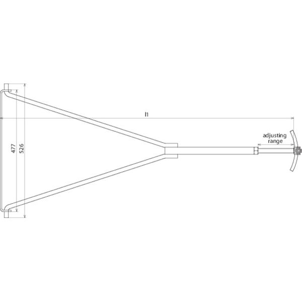 Eaves support for Rd 7-10mm  StSt adjustable 1.25-1.55m image 2