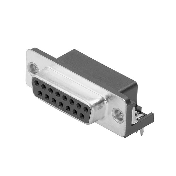 PCB plug-in connector data, Thread-nut UNC 4-40, THT solder connection image 1