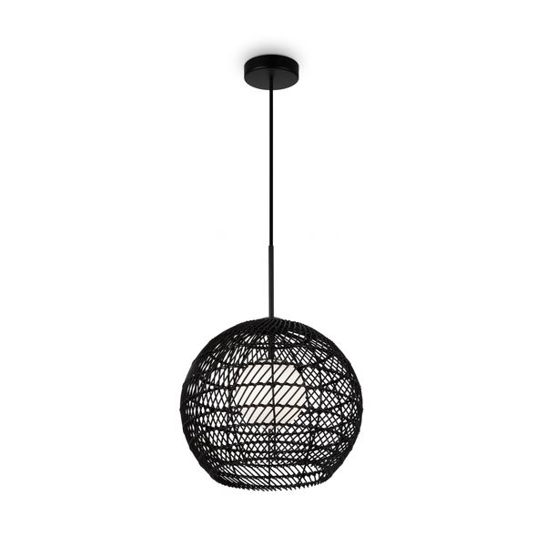 Modern Cane Pendant lamp Black image 1