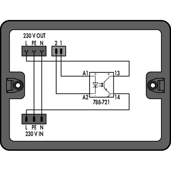 Distribution box Relay switching 2 inputs black image 1