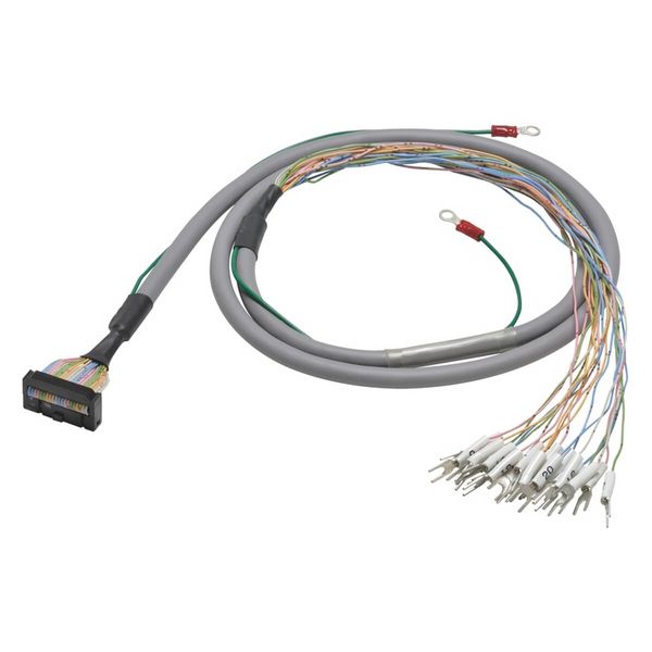 I/O connection cable, with shield connection, MIL20 to fork terminals, image 2