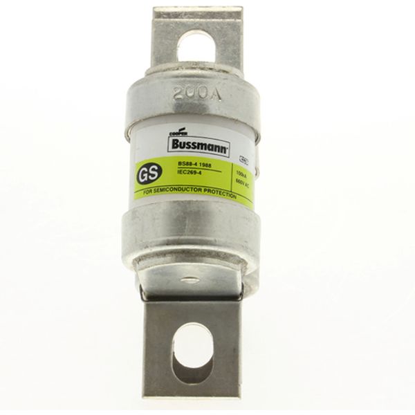 Fuse-link, high speed, 200 A, AC 660 V, DC 350 V, BS88, 78 x 107 mm, aR, BS image 2